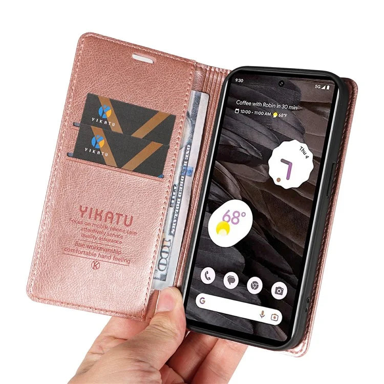 YIKATU YK-006 For Google Pixel 7a Case Protective Leather Wallet Phone Cover