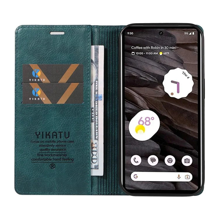 YIKATU YK-006 For Google Pixel 7a Case Protective Leather Wallet Phone Cover