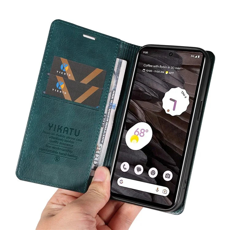 YIKATU YK-006 For Google Pixel 7a Case Protective Leather Wallet Phone Cover