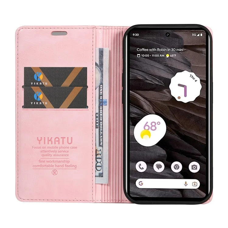 YIKATU YK-006 For Google Pixel 7a Case Protective Leather Wallet Phone Cover