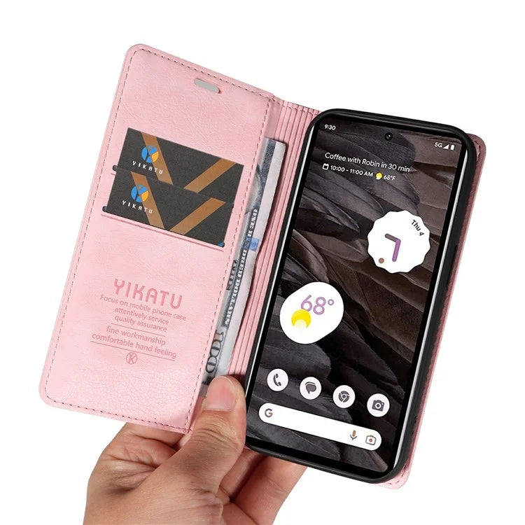 YIKATU YK-006 For Google Pixel 7a Case Protective Leather Wallet Phone Cover