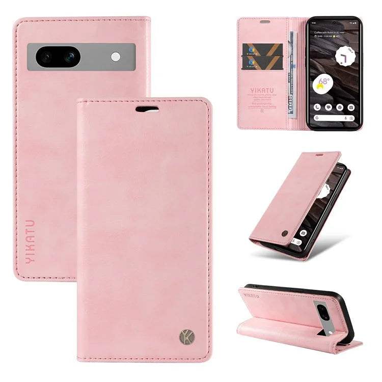 YIKATU YK-006 For Google Pixel 7a Case Protective Leather Wallet Phone Cover