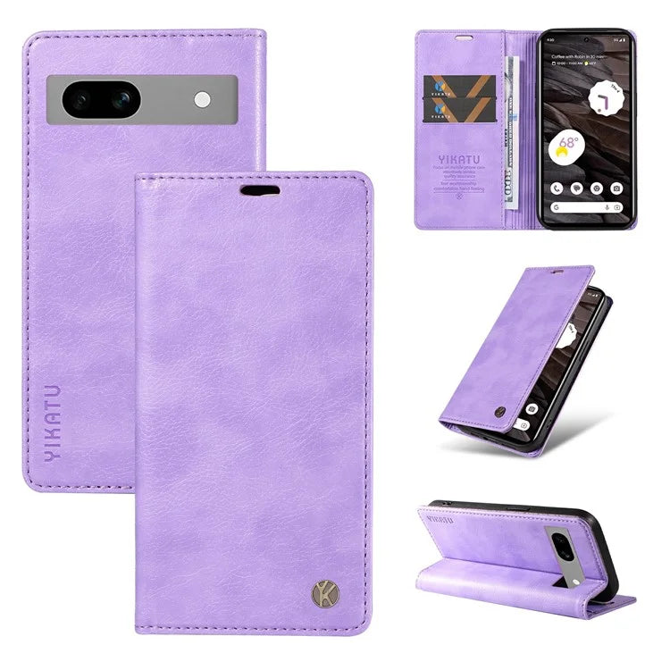 YIKATU YK-006 For Google Pixel 7a Case Protective Leather Wallet Phone Cover