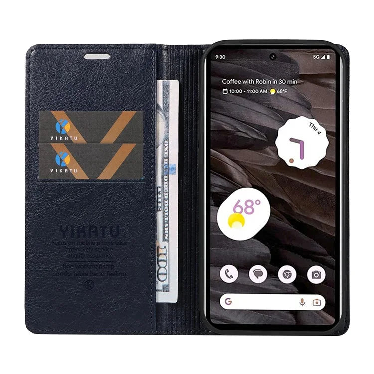 YIKATU YK-006 For Google Pixel 7a Case Protective Leather Wallet Phone Cover