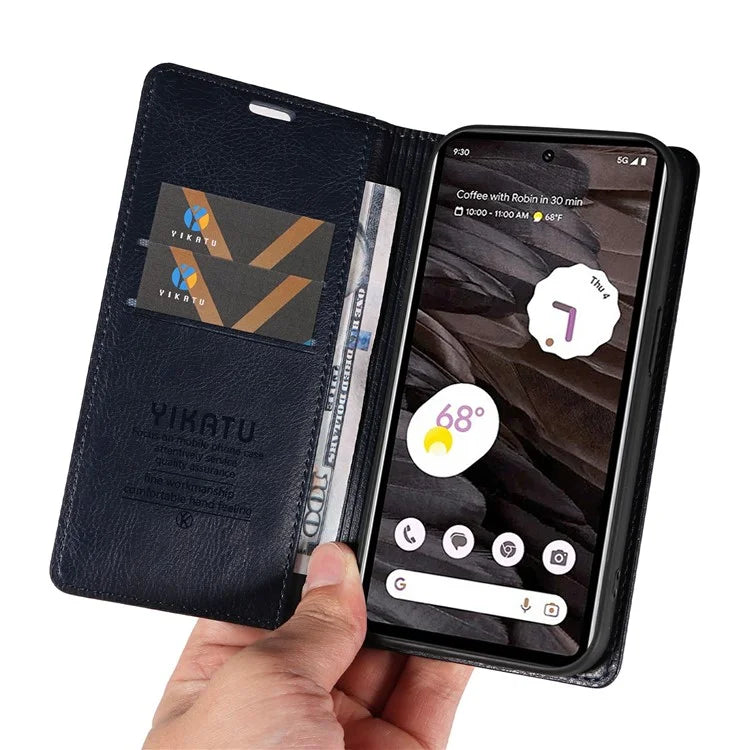 YIKATU YK-006 For Google Pixel 7a Case Protective Leather Wallet Phone Cover