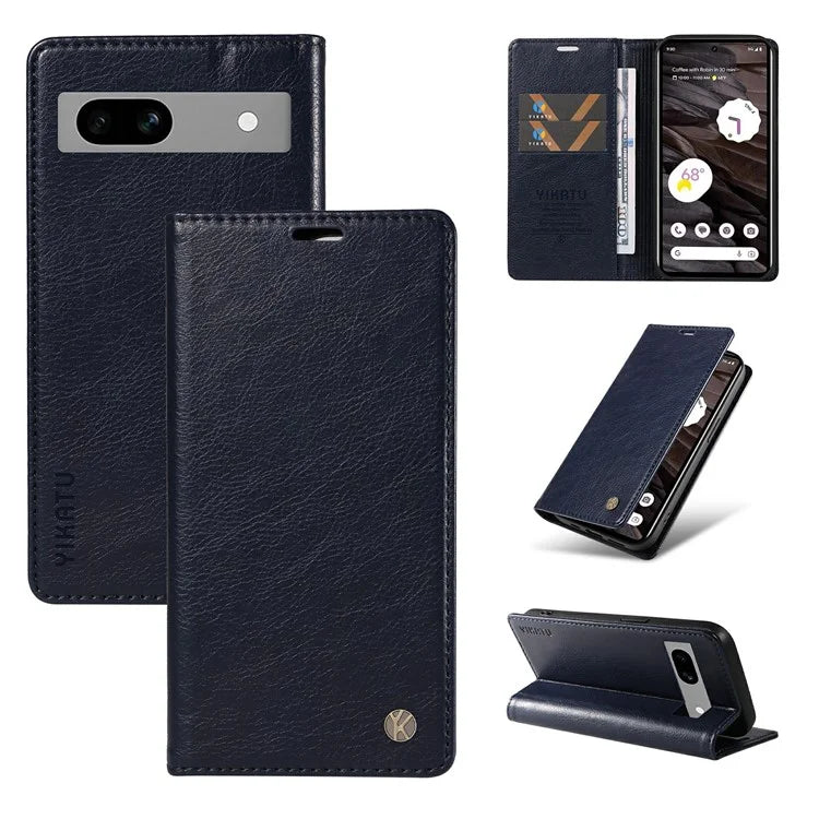 YIKATU YK-006 For Google Pixel 7a Case Protective Leather Wallet Phone Cover