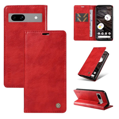 YIKATU YK-006 For Google Pixel 7a Case Protective Leather Wallet Phone Cover