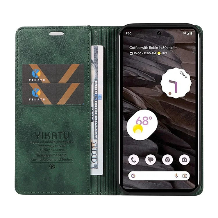 YIKATU YK-006 For Google Pixel 7a Case Protective Leather Wallet Phone Cover