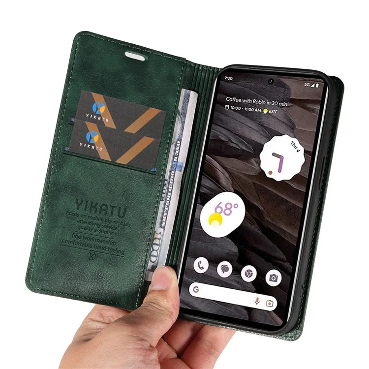 YIKATU YK-006 For Google Pixel 7a Case Protective Leather Wallet Phone Cover