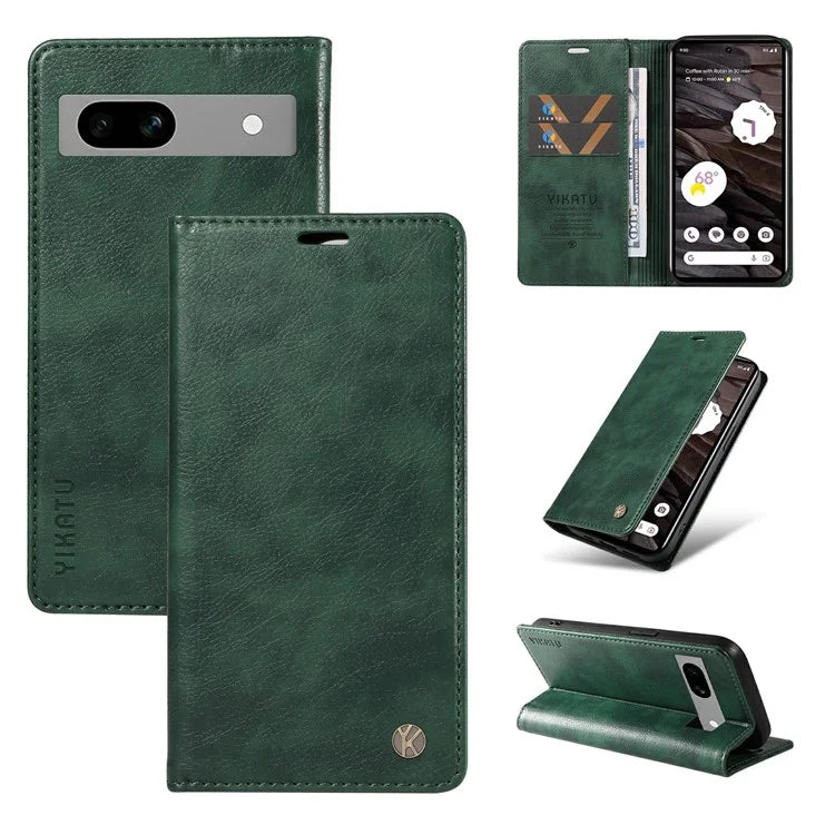 YIKATU YK-006 For Google Pixel 7a Case Protective Leather Wallet Phone Cover