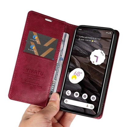 YIKATU YK-006 For Google Pixel 7a Case Protective Leather Wallet Phone Cover