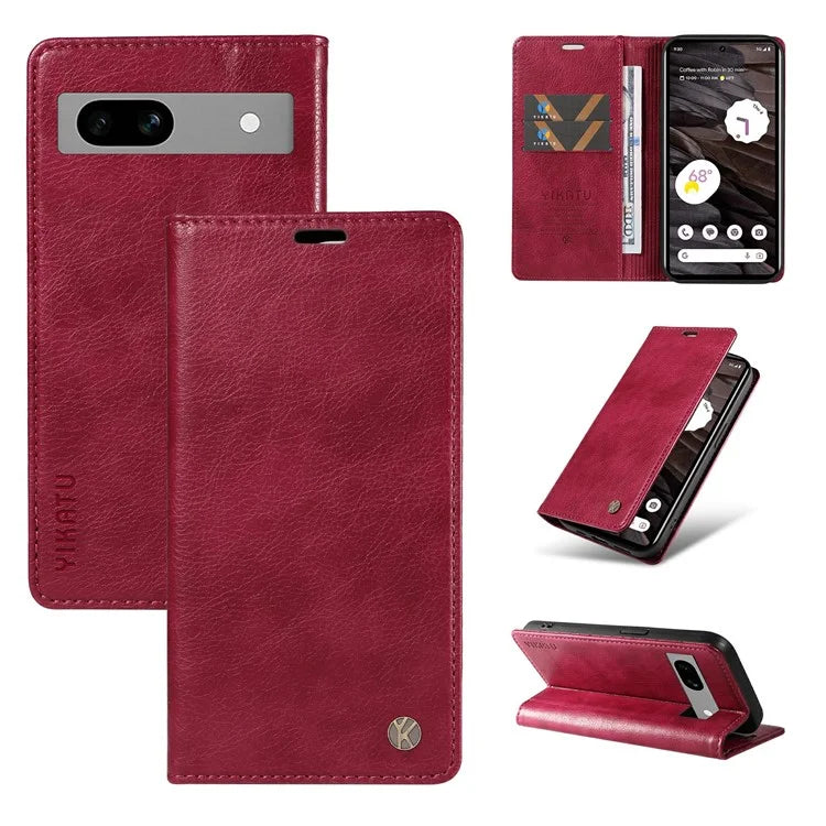 YIKATU YK-006 For Google Pixel 7a Case Protective Leather Wallet Phone Cover