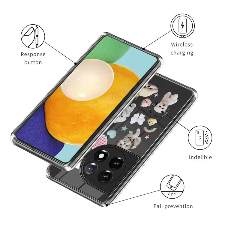 For OnePlus Ace 3 5G / 12R 5G Case Pattern Printing Drop-proof TPU Protective Shell