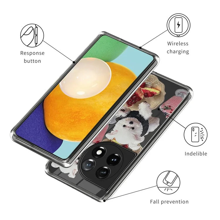 For OnePlus Ace 3 5G / 12R 5G Case Pattern Printing Drop-proof TPU Protective Shell