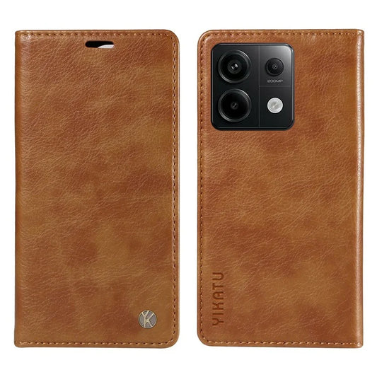 YIKATU YK-006 For Xiaomi Redmi Note 13 Pro 5G / Poco X6 5G Cell Phone Cases Magnetic Flip Wallet Cover