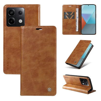 YIKATU YK-006 For Xiaomi Redmi Note 13 Pro 5G / Poco X6 5G Cell Phone Cases Magnetic Flip Wallet Cover