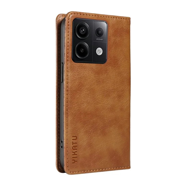 YIKATU YK-006 For Xiaomi Redmi Note 13 Pro 5G / Poco X6 5G Cell Phone Cases Magnetic Flip Wallet Cover