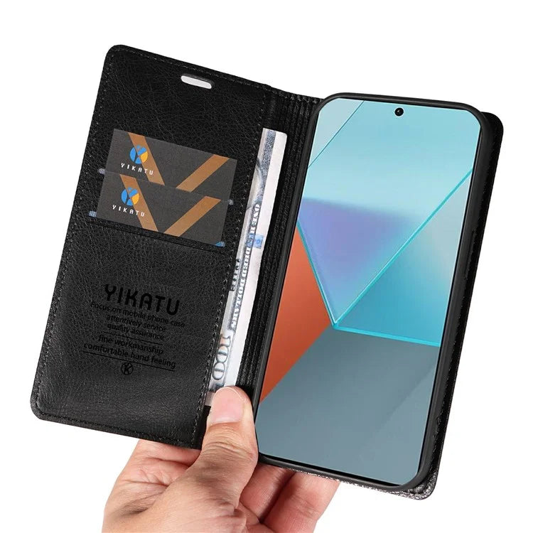 YIKATU YK-006 For Xiaomi Redmi Note 13 Pro 5G / Poco X6 5G Cell Phone Cases Magnetic Flip Wallet Cover