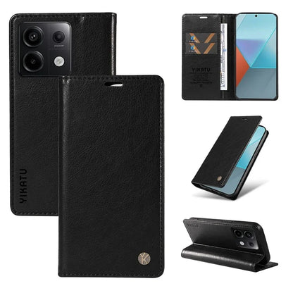 YIKATU YK-006 For Xiaomi Redmi Note 13 Pro 5G / Poco X6 5G Cell Phone Cases Magnetic Flip Wallet Cover