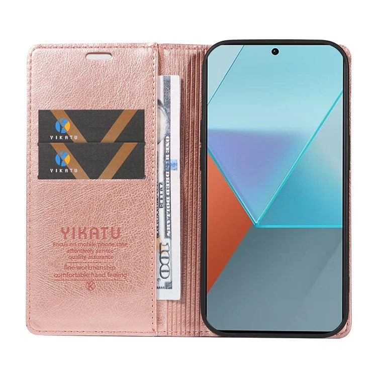 YIKATU YK-006 For Xiaomi Redmi Note 13 Pro 5G / Poco X6 5G Cell Phone Cases Magnetic Flip Wallet Cover
