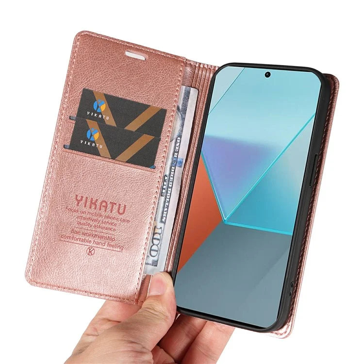 YIKATU YK-006 For Xiaomi Redmi Note 13 Pro 5G / Poco X6 5G Cell Phone Cases Magnetic Flip Wallet Cover