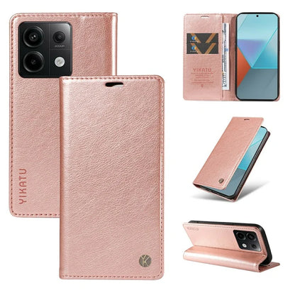 YIKATU YK-006 For Xiaomi Redmi Note 13 Pro 5G / Poco X6 5G Cell Phone Cases Magnetic Flip Wallet Cover