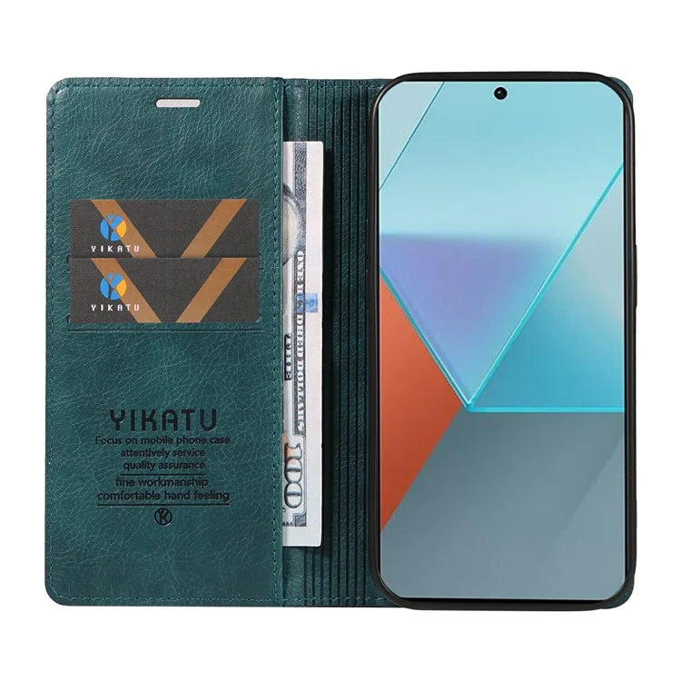 YIKATU YK-006 For Xiaomi Redmi Note 13 Pro 5G / Poco X6 5G Cell Phone Cases Magnetic Flip Wallet Cover