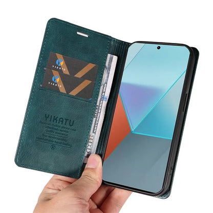YIKATU YK-006 For Xiaomi Redmi Note 13 Pro 5G / Poco X6 5G Cell Phone Cases Magnetic Flip Wallet Cover