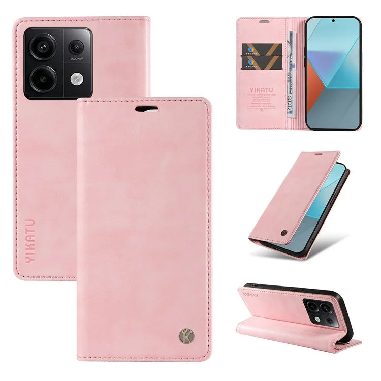 YIKATU YK-006 For Xiaomi Redmi Note 13 Pro 5G / Poco X6 5G Cell Phone Cases Magnetic Flip Wallet Cover