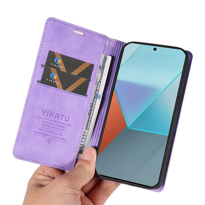 YIKATU YK-006 For Xiaomi Redmi Note 13 Pro 5G / Poco X6 5G Cell Phone Cases Magnetic Flip Wallet Cover