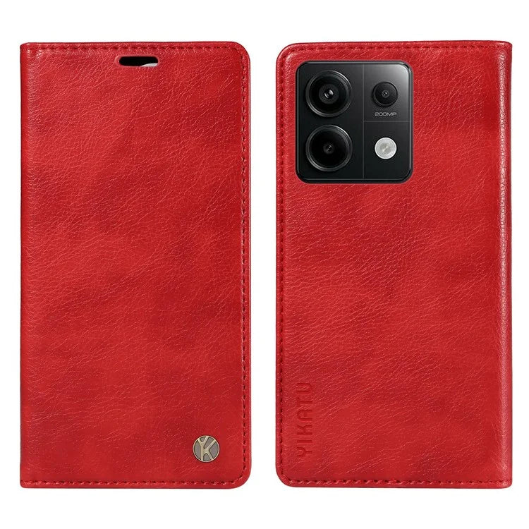YIKATU YK-006 For Xiaomi Redmi Note 13 Pro 5G / Poco X6 5G Cell Phone Cases Magnetic Flip Wallet Cover