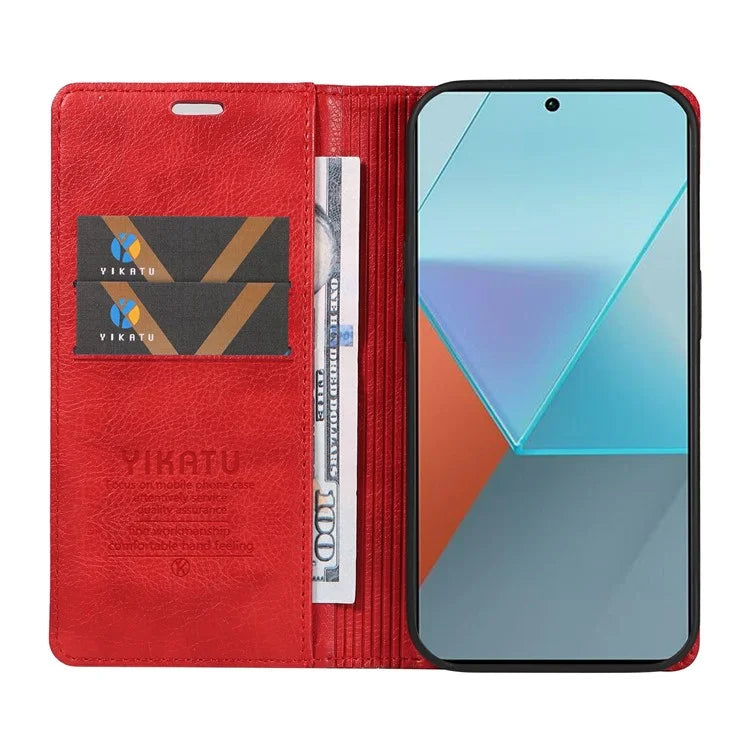 YIKATU YK-006 For Xiaomi Redmi Note 13 Pro 5G / Poco X6 5G Cell Phone Cases Magnetic Flip Wallet Cover