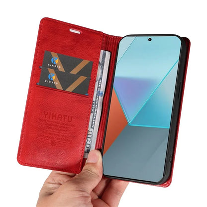 YIKATU YK-006 For Xiaomi Redmi Note 13 Pro 5G / Poco X6 5G Cell Phone Cases Magnetic Flip Wallet Cover