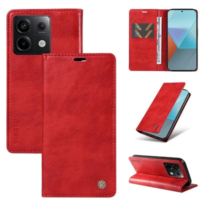 YIKATU YK-006 For Xiaomi Redmi Note 13 Pro 5G / Poco X6 5G Cell Phone Cases Magnetic Flip Wallet Cover