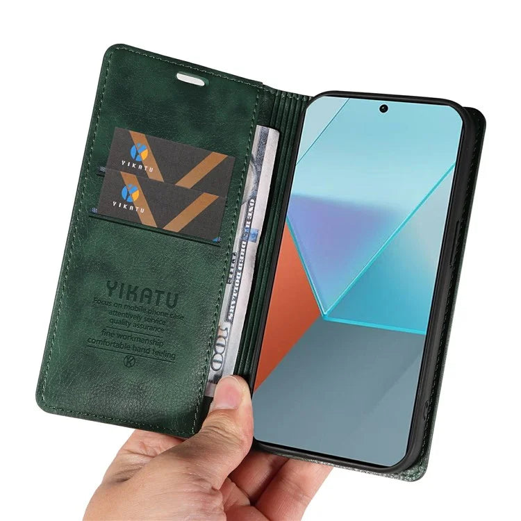 YIKATU YK-006 For Xiaomi Redmi Note 13 Pro 5G / Poco X6 5G Cell Phone Cases Magnetic Flip Wallet Cover