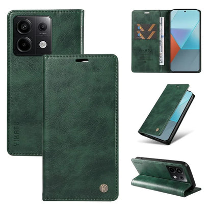 YIKATU YK-006 For Xiaomi Redmi Note 13 Pro 5G / Poco X6 5G Cell Phone Cases Magnetic Flip Wallet Cover