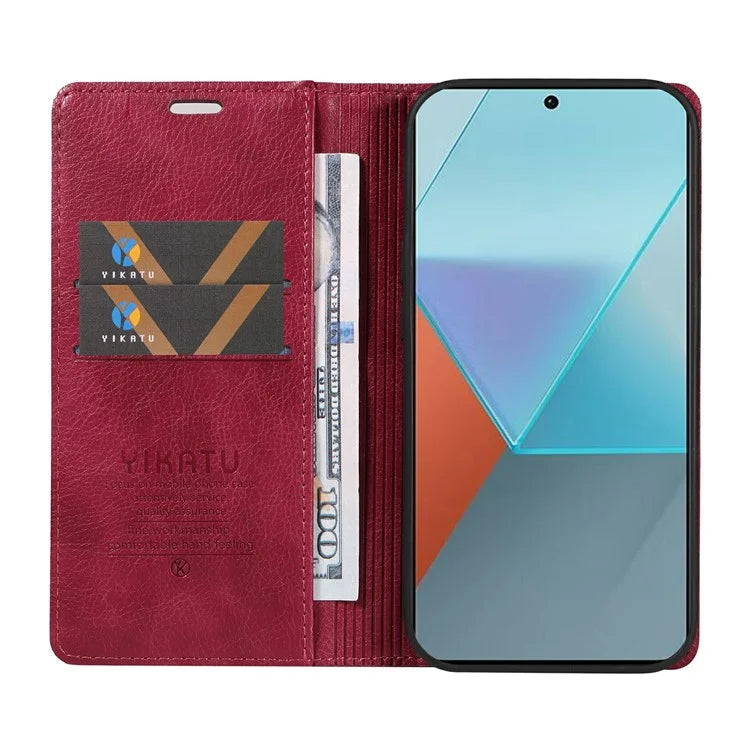 YIKATU YK-006 For Xiaomi Redmi Note 13 Pro 5G / Poco X6 5G Cell Phone Cases Magnetic Flip Wallet Cover
