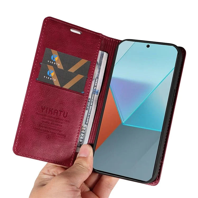 YIKATU YK-006 For Xiaomi Redmi Note 13 Pro 5G / Poco X6 5G Cell Phone Cases Magnetic Flip Wallet Cover
