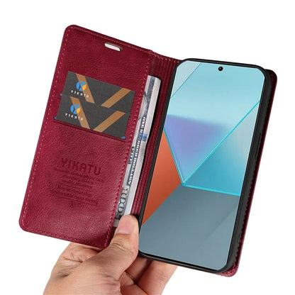 YIKATU YK-006 For Xiaomi Redmi Note 13 Pro 5G / Poco X6 5G Cell Phone Cases Magnetic Flip Wallet Cover