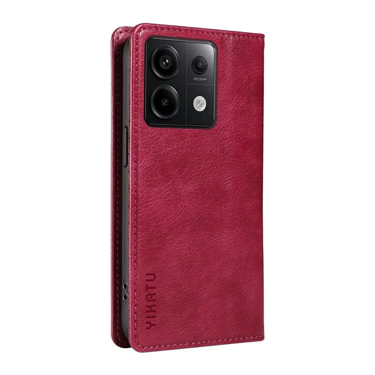YIKATU YK-006 For Xiaomi Redmi Note 13 Pro 5G / Poco X6 5G Cell Phone Cases Magnetic Flip Wallet Cover