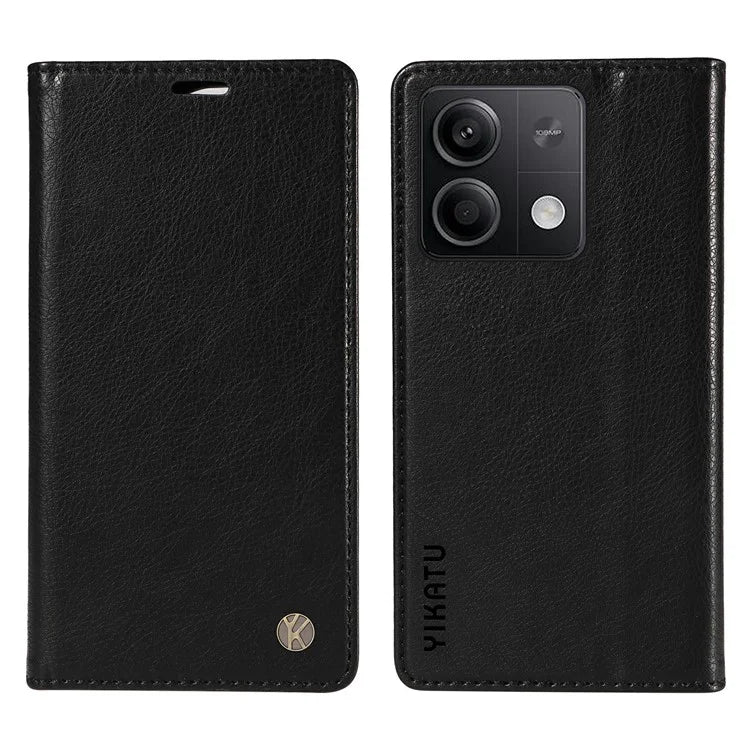 YIKATU YK-006 For Xiaomi Redmi Note 13 5G Case Litchi Texture Leather Wallet Phone Cover