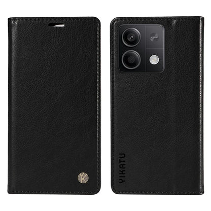 YIKATU YK-006 For Xiaomi Redmi Note 13 5G Case Litchi Texture Leather Wallet Phone Cover