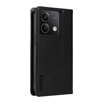 YIKATU YK-006 For Xiaomi Redmi Note 13 5G Case Litchi Texture Leather Wallet Phone Cover