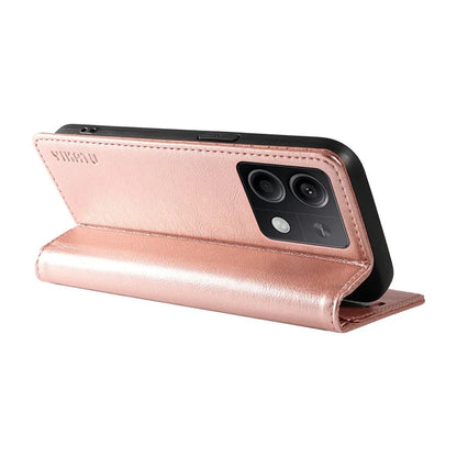 YIKATU YK-006 For Xiaomi Redmi Note 13 5G Case Litchi Texture Leather Wallet Phone Cover