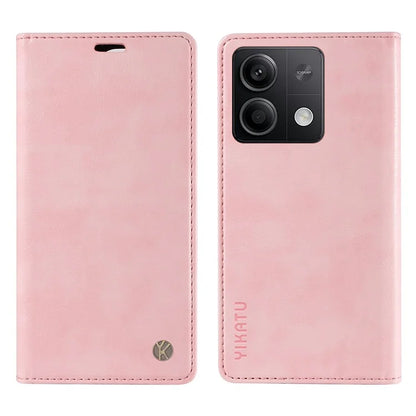 YIKATU YK-006 For Xiaomi Redmi Note 13 5G Case Litchi Texture Leather Wallet Phone Cover