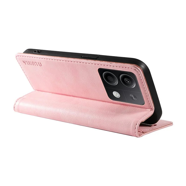 YIKATU YK-006 For Xiaomi Redmi Note 13 5G Case Litchi Texture Leather Wallet Phone Cover