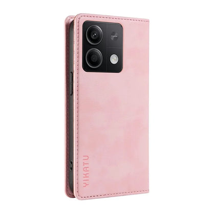 YIKATU YK-006 For Xiaomi Redmi Note 13 5G Case Litchi Texture Leather Wallet Phone Cover