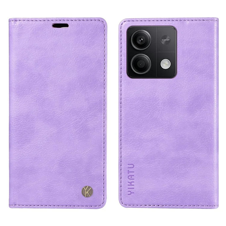 YIKATU YK-006 For Xiaomi Redmi Note 13 5G Case Litchi Texture Leather Wallet Phone Cover