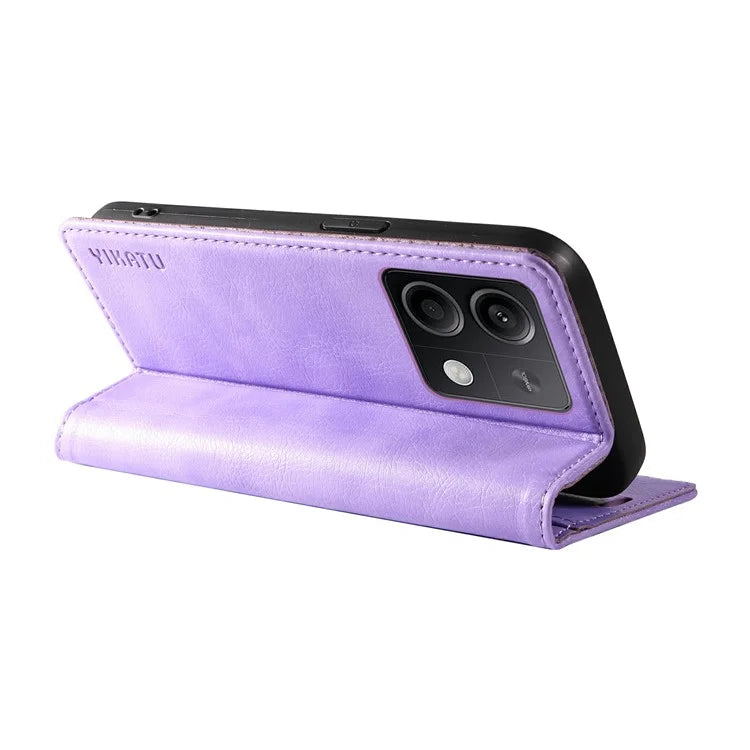YIKATU YK-006 For Xiaomi Redmi Note 13 5G Case Litchi Texture Leather Wallet Phone Cover
