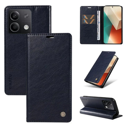 YIKATU YK-006 For Xiaomi Redmi Note 13 5G Case Litchi Texture Leather Wallet Phone Cover